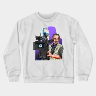 Steven Spielberg - An illustration by Paul Cemmick Crewneck Sweatshirt